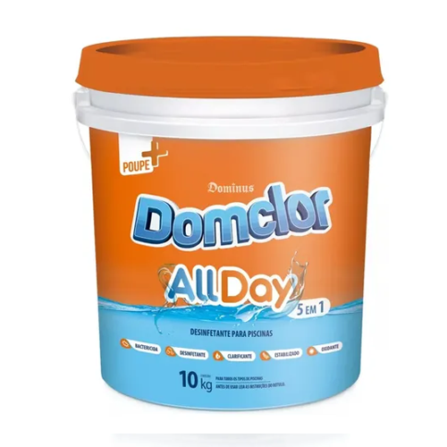Clorador Multiação Para Piscina Allday 5 Em 1 Domclor 10kg