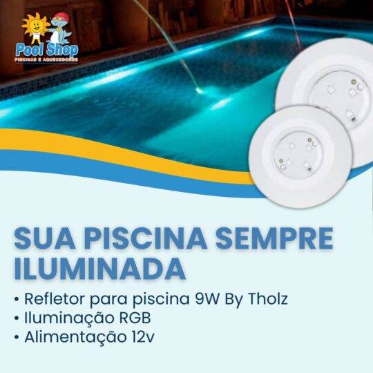 Manutenção em refletor e iluminação de piscinas