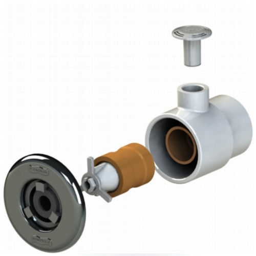 Dispositivo de Hidromassagem ABS/Inox Pratic 1 1/2´´ para Piscinas de Alvenaria (tubo de 60)